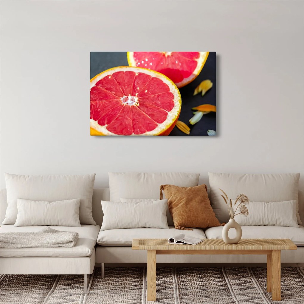 Obraz rozkrojených grapefruitov (90x60 cm)