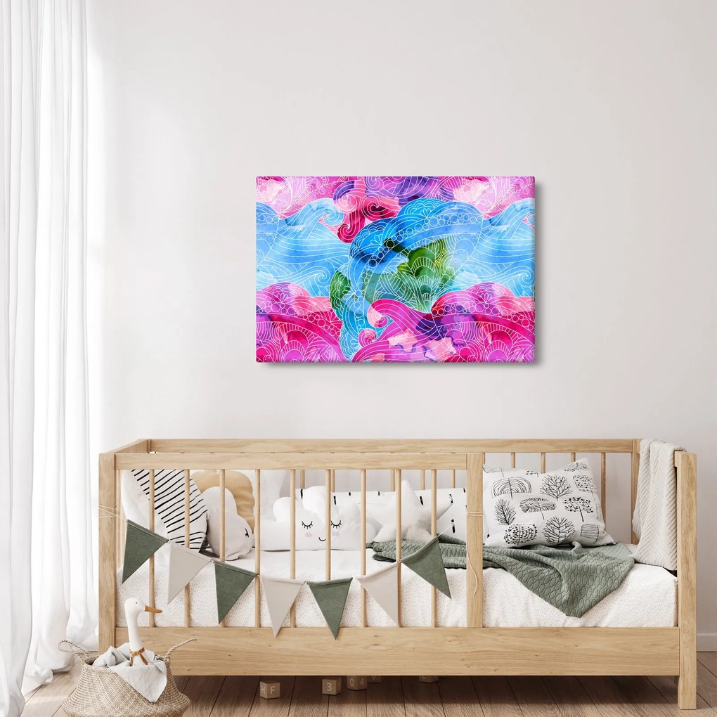 Obraz - Farebné vlny (90x60 cm)