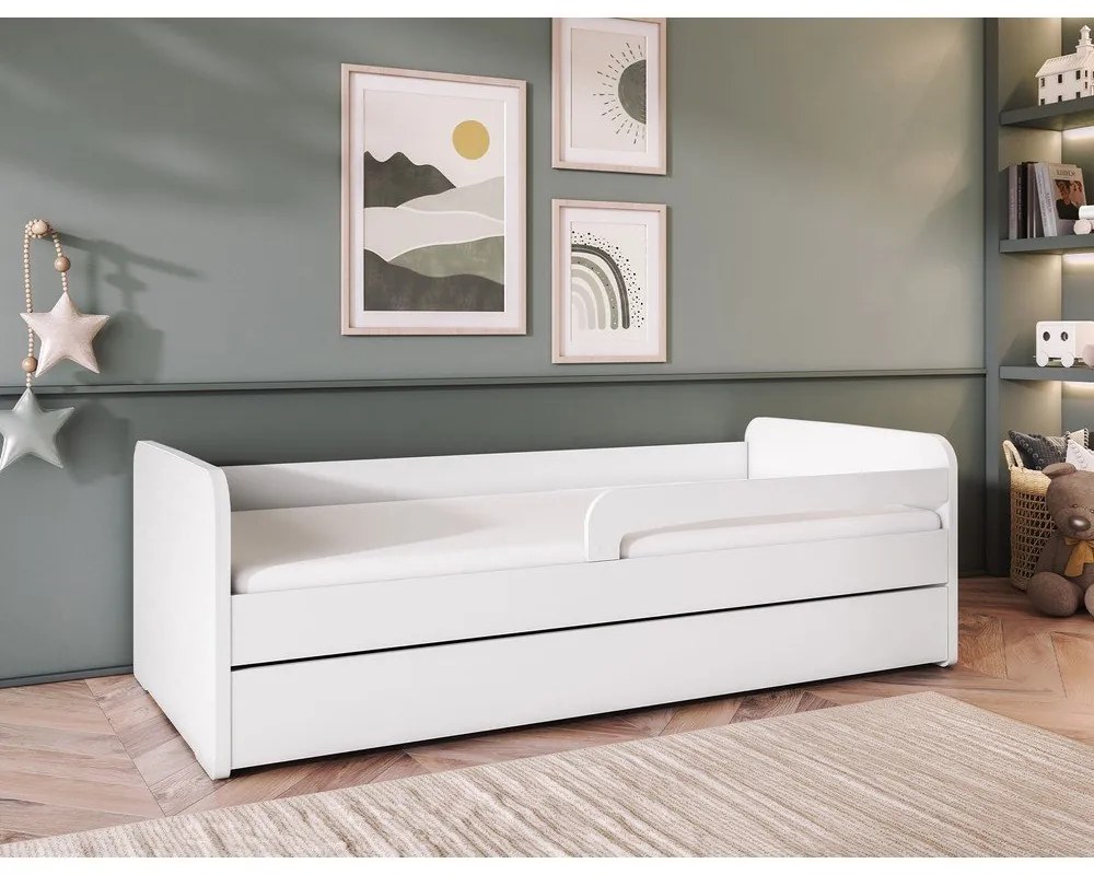 Biela detská posteľ s matracom/s roštom 80x160 cm Duuli – ELTAP