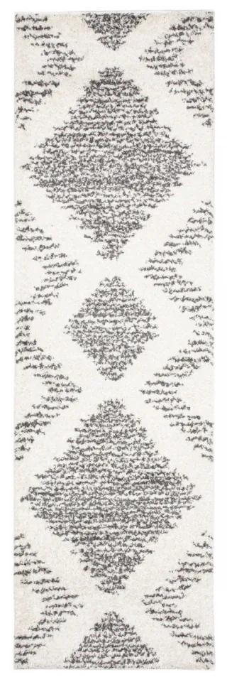 Kusový koberec Shaggy Pipa šedý atyp 80x300cm