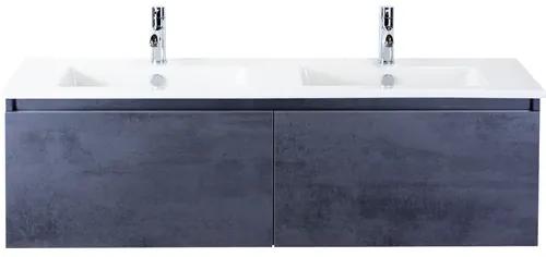 Kúpeľňový nábytkový set Sanox Frozen farba čela betón antracitovo sivá ŠxVxH 141 x 42 x 46 cm s keramickým umývadlom