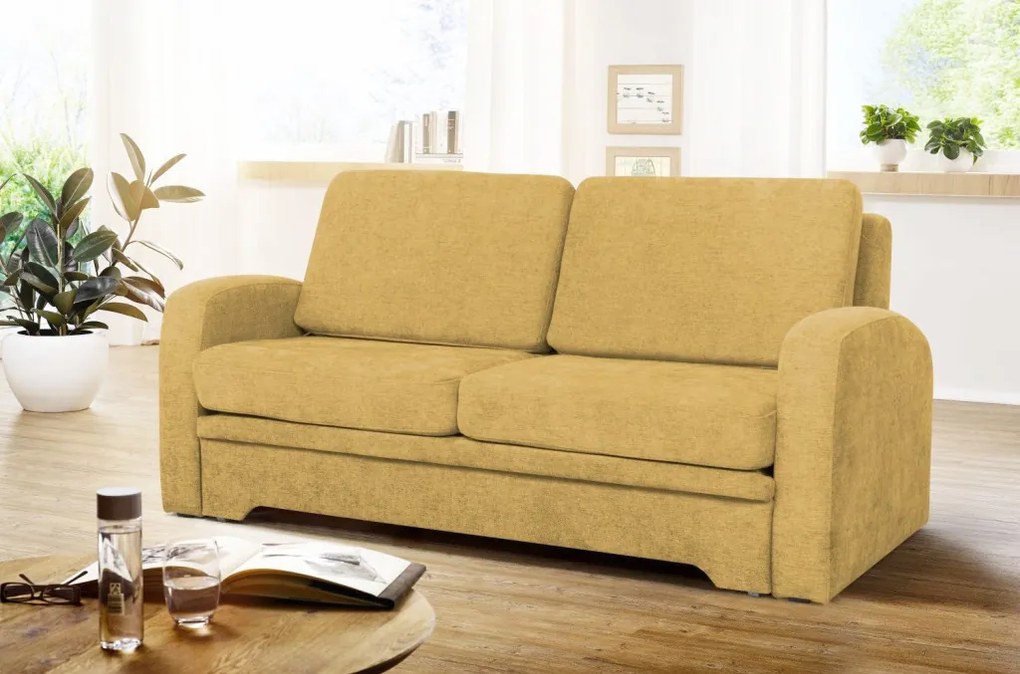 Pohovka s rozkladom Impuls, žltá látka