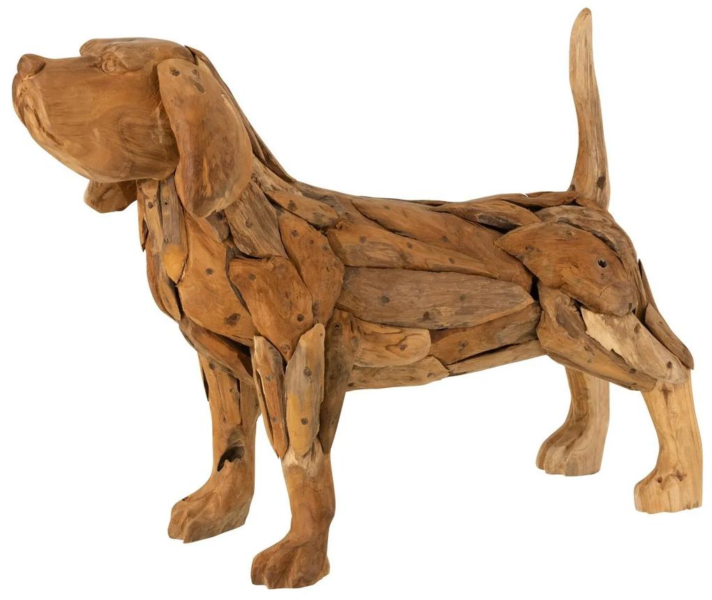 Drevená dekorácia pes Dog teak - 69*19*51cm