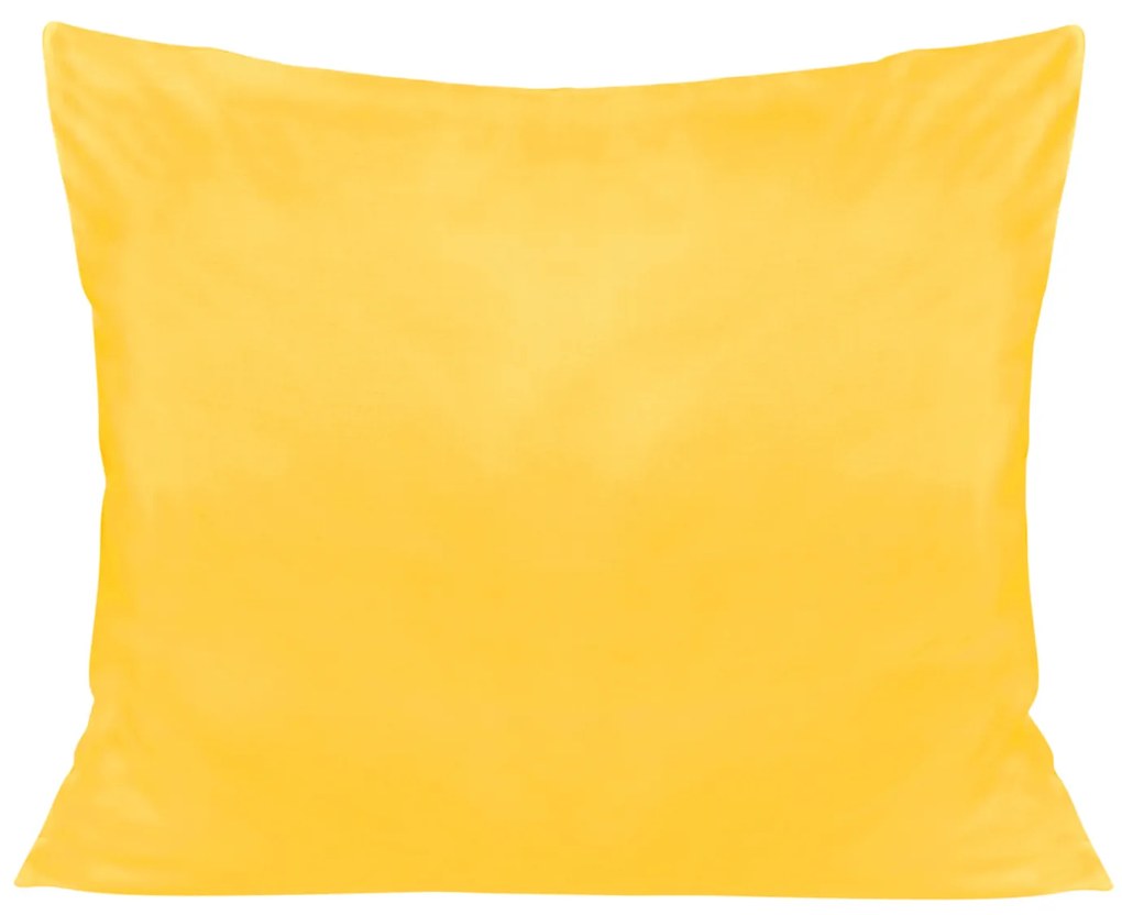 SATÉNOVÁ OBLIEČKA NA VANKÚŠ 50X60 CM ŽLTÁ