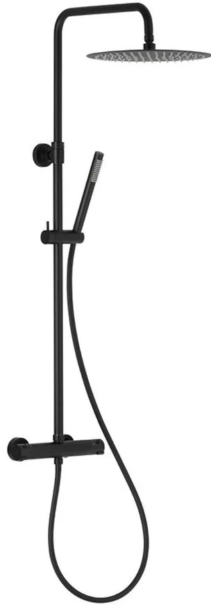 Moza Black Premium Sprchový systém s funkciou dažďovej sprchy s termostatickým miešačom