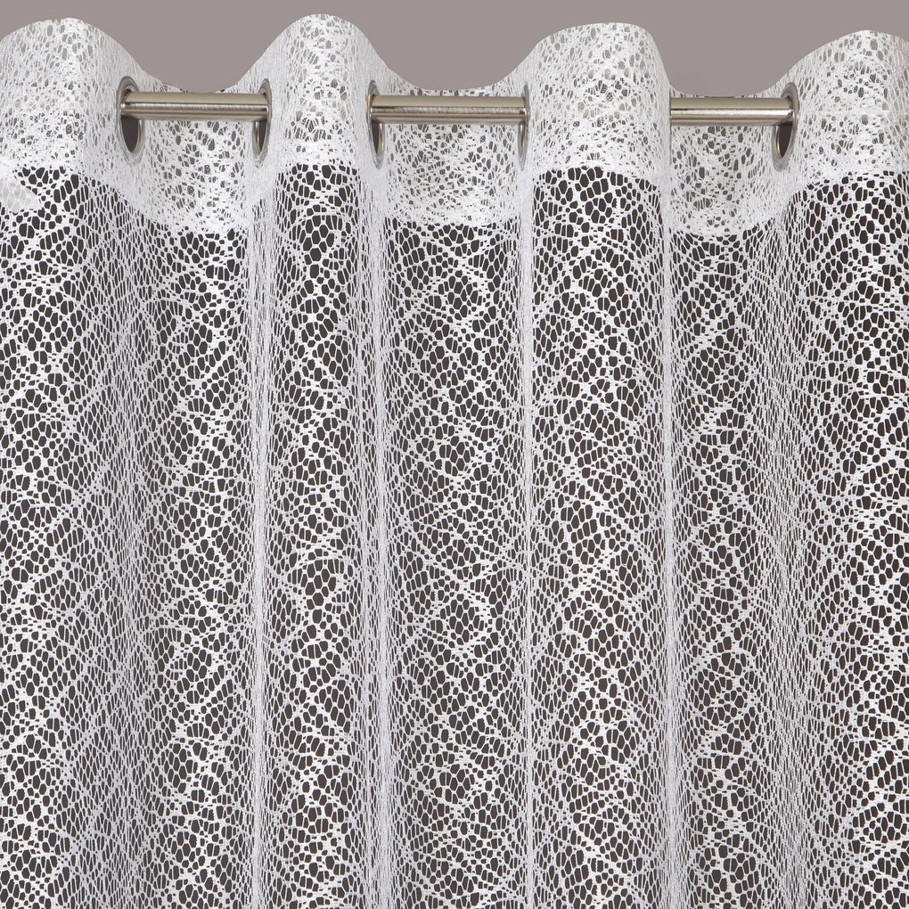 ZÁCLONA NA KRÚŽKOCH AMANDA 140X250 CM BIELA