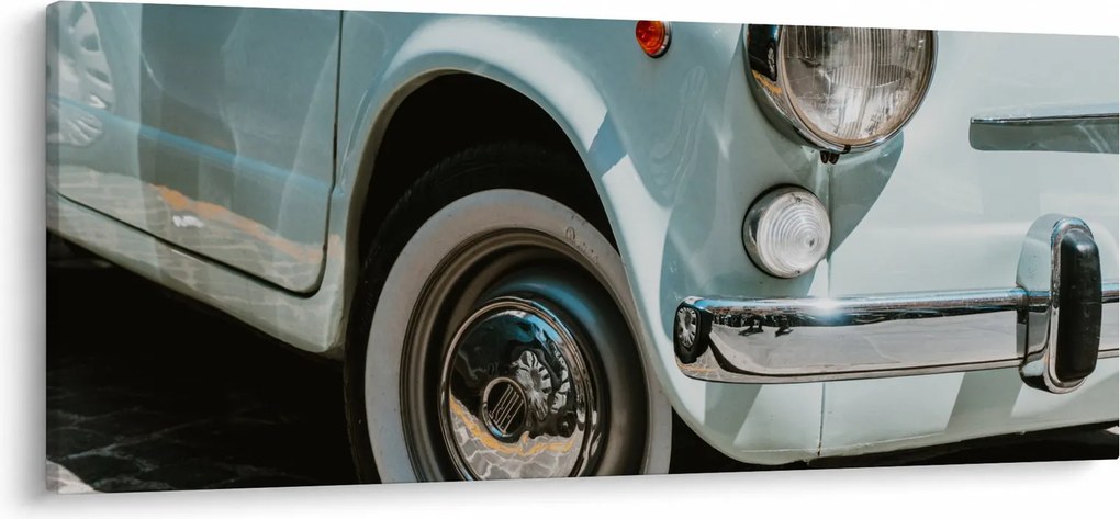 Obraz - Retro auto Fiat (120x50 cm)