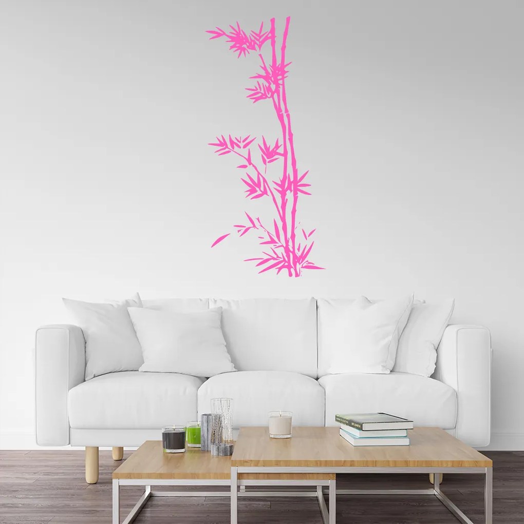 Veselá Stena Samolepka Bambus Farba: červená, Veľkosť: 45 x 97 cm