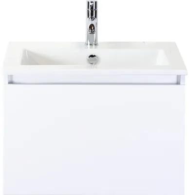 Kúpeľňový nábytkový set Sanox Frozen farba čela biela vysoko lesklá ŠxVxH 61 x 42 x 46 cm s keramickým umývadlom