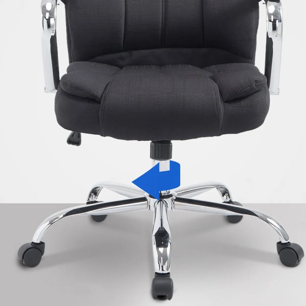 Design-Shop Kancelárska XXL stolička Xanthy látka - Čierna