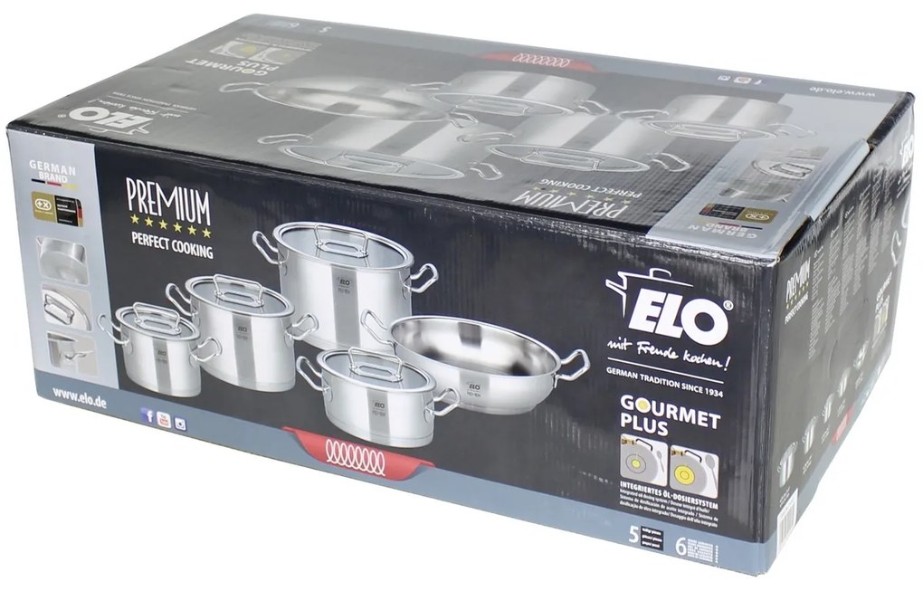 Elo 40995 Premium 5-dielna súprava nehrdz. hrncov Gourmet Plus