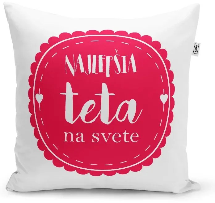 Sablio Vankúš Najlepšia teta na svete: 40x40 cm