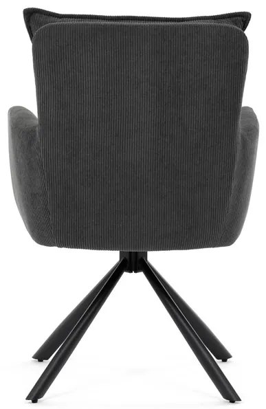 BONTEC Jedálenská stolička, sivá, menčestrová látka, HC-X1128 GREY2 Farba: Šedá