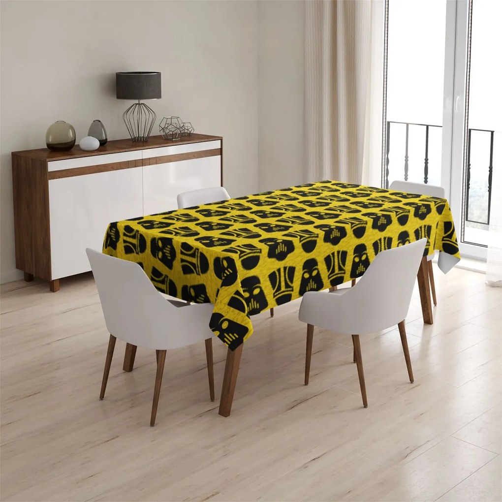 Sablio Obrus Star Wars Stormtrooperi Pattern na žltej - 130x130 cm