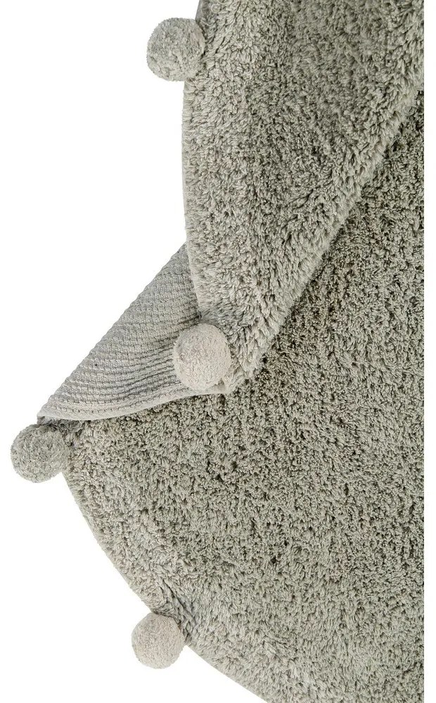 Svetlozelený prateľný ručne tkaný bavlnený detský koberec ø120 cm Bubbly Olive – Lorena Canals