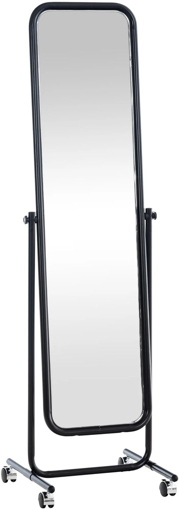 Stojace zrkadlo Medusa 317222 - 166x48x45 cm - Čierna