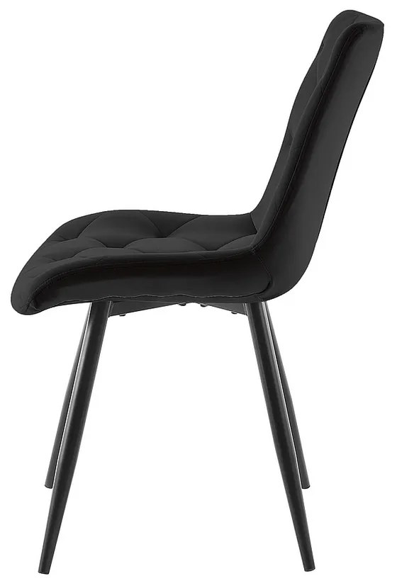 Jedálenská stolička Ralph Velvet, čierna