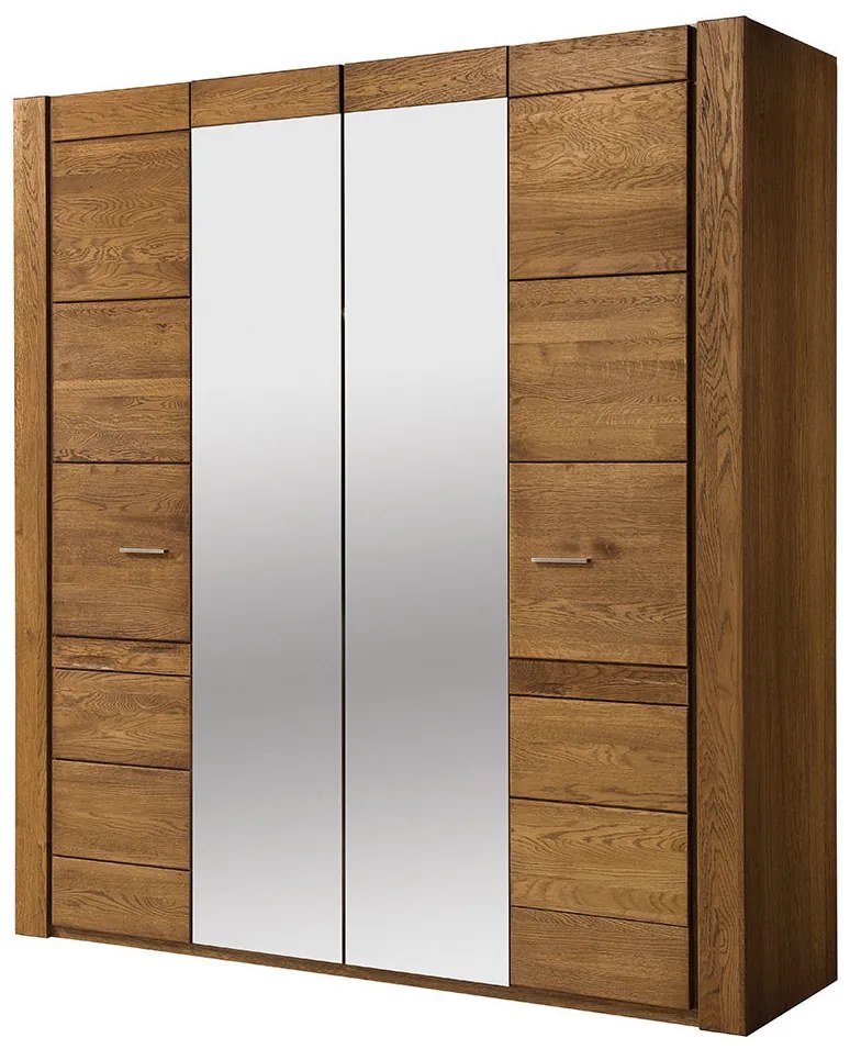 Šatní skříň Velvet II 77 205 cm z masivu dub Rustikal