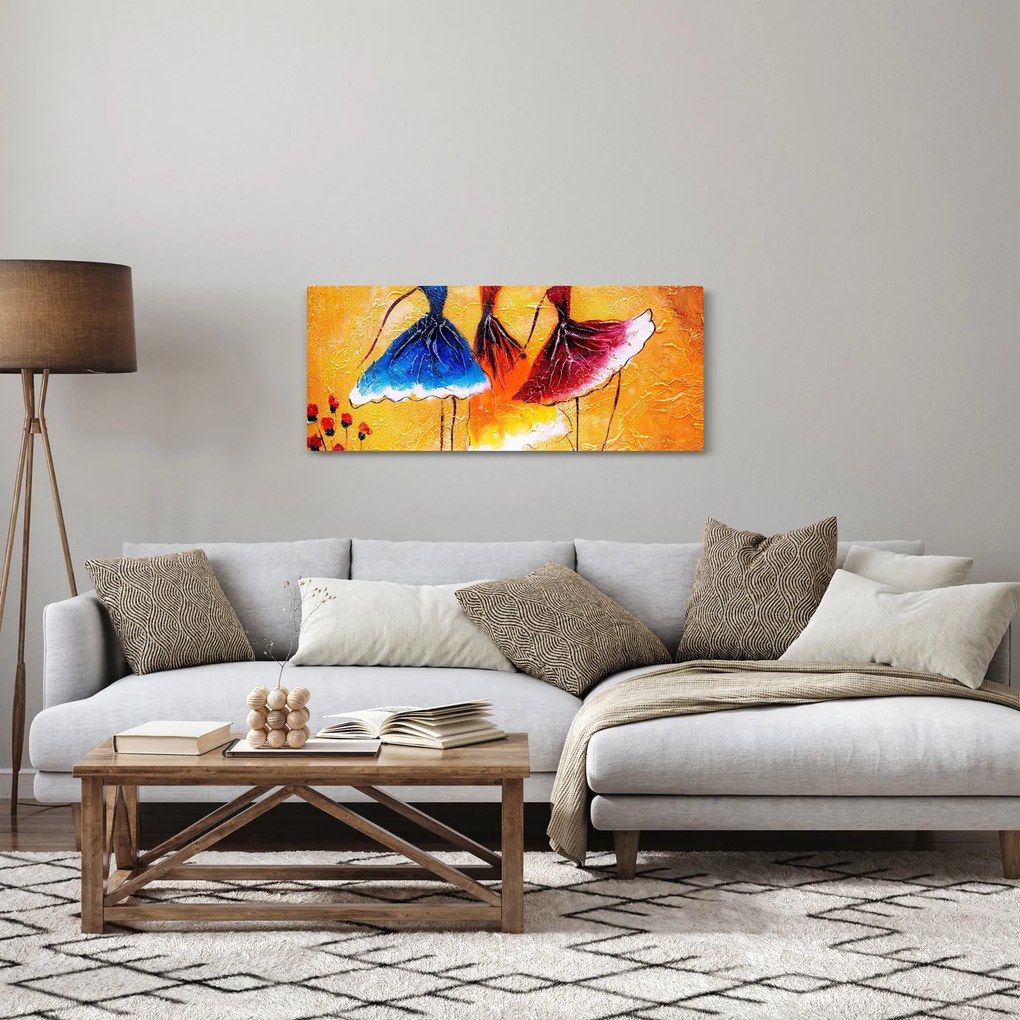 Obraz - Olejomaľba, baletky (120x50 cm)