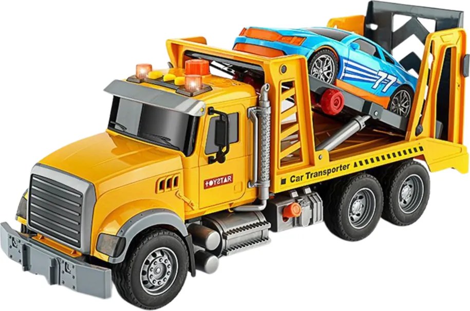 LEAN Toys Odťahovka – cestná pomoc, auto 2 v 1, nastaviteľná, svetlá, zvuky