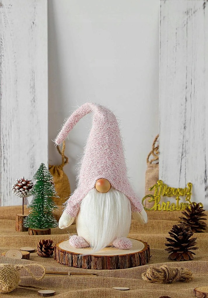 Vianočný škriatok 50 cm - ružový