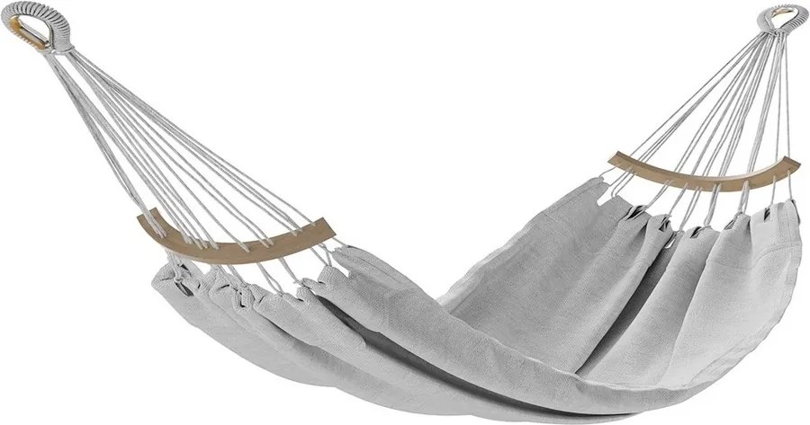 AmeliaHome Hojdacie závesné ležadlo Lazara sivá, 240 x 80 cm