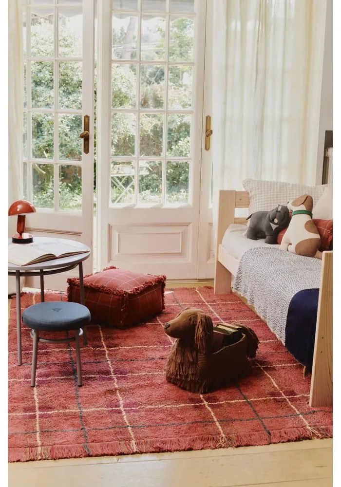 Červený detský sedací vak Mapple Red – Lorena Canals