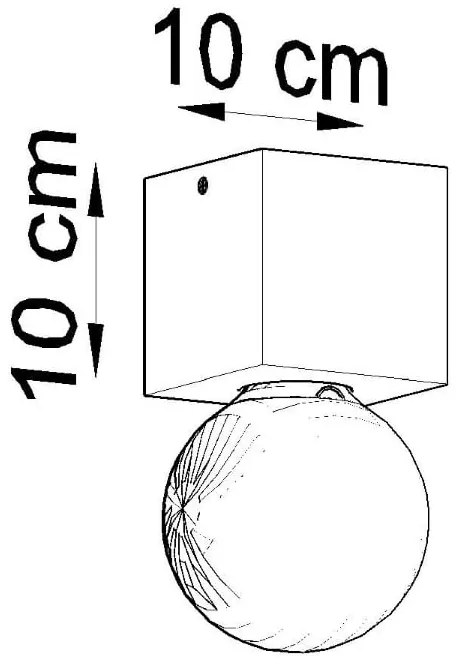Stropné svietidlo v prírodnej farbe 10x10 cm Gabi – Sollux