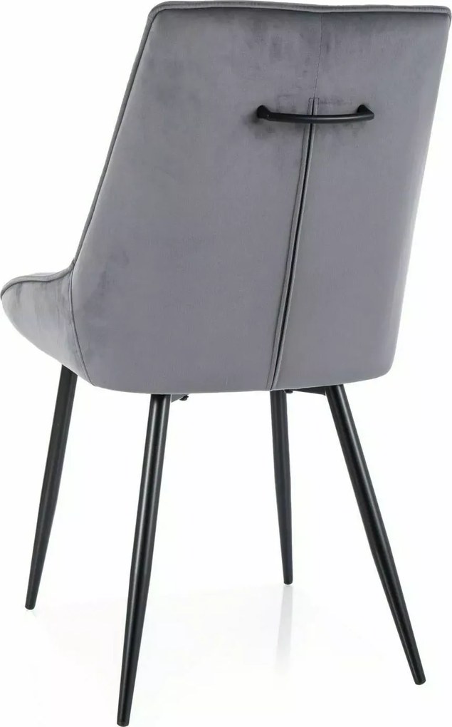 SI Stolička Agat Velvet sivý