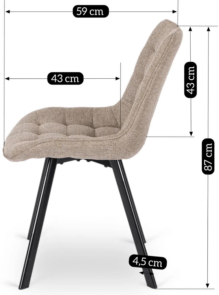 PROXIMA.store - Čalúnená jedálenska stolička RICK 2 FARBA: sivá, MATERIÁL: pletená