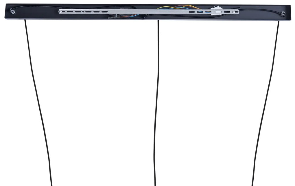 Dizajnové závesné svietidlo čierne obdĺžnikové 3-svetlá - Indu