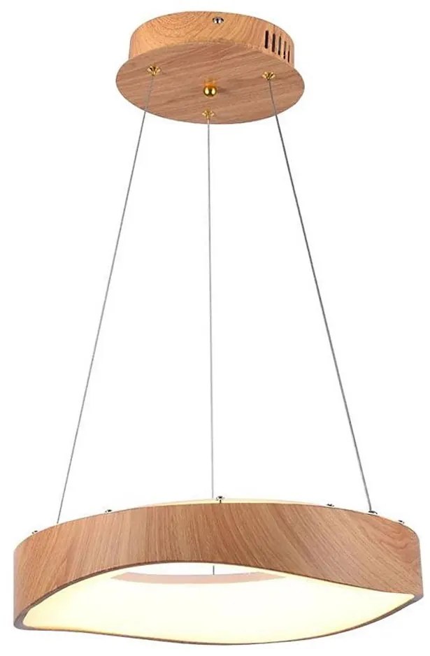 LED Luster na lanku LED/18W/230V 3000K ø 40 cm hnedá