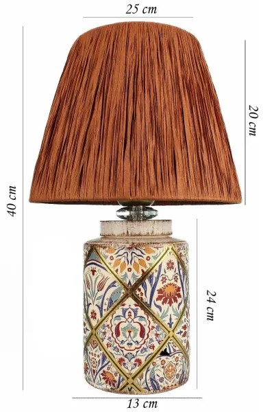 Stolná lampa RAMZES 1xE27/40W/230V rafia