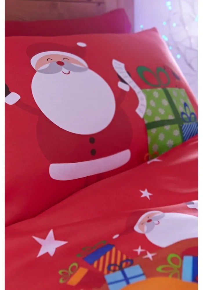 Červené detské obliečky do postieľky 120x150 cm Santa's Christmas Presents – Catherine Lansfield
