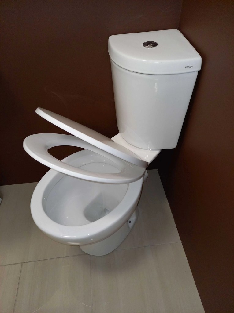 Novoterm Rohové WC kombi NV-Corner KR 61 ZO so zadným odpadom a SoftClose sedadlom