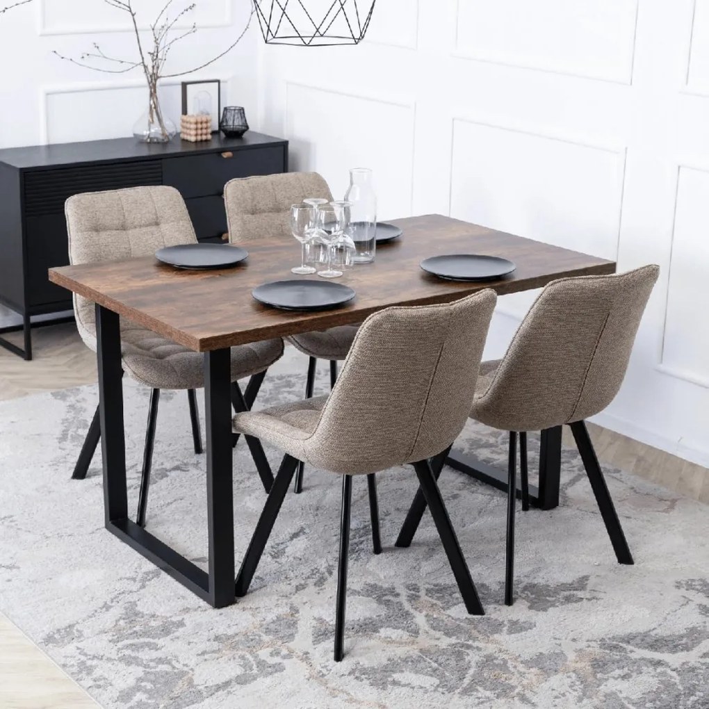 PROXIMA.store - Čalúnená jedálenska stolička RICK 2 FARBA: sivá, MATERIÁL: pletená