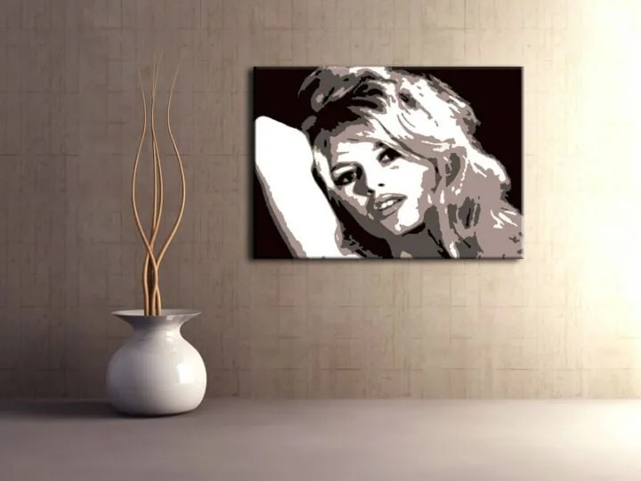 Ručne maľovaný POP Art obraz Brigitte Bardot | rôzne rozmery