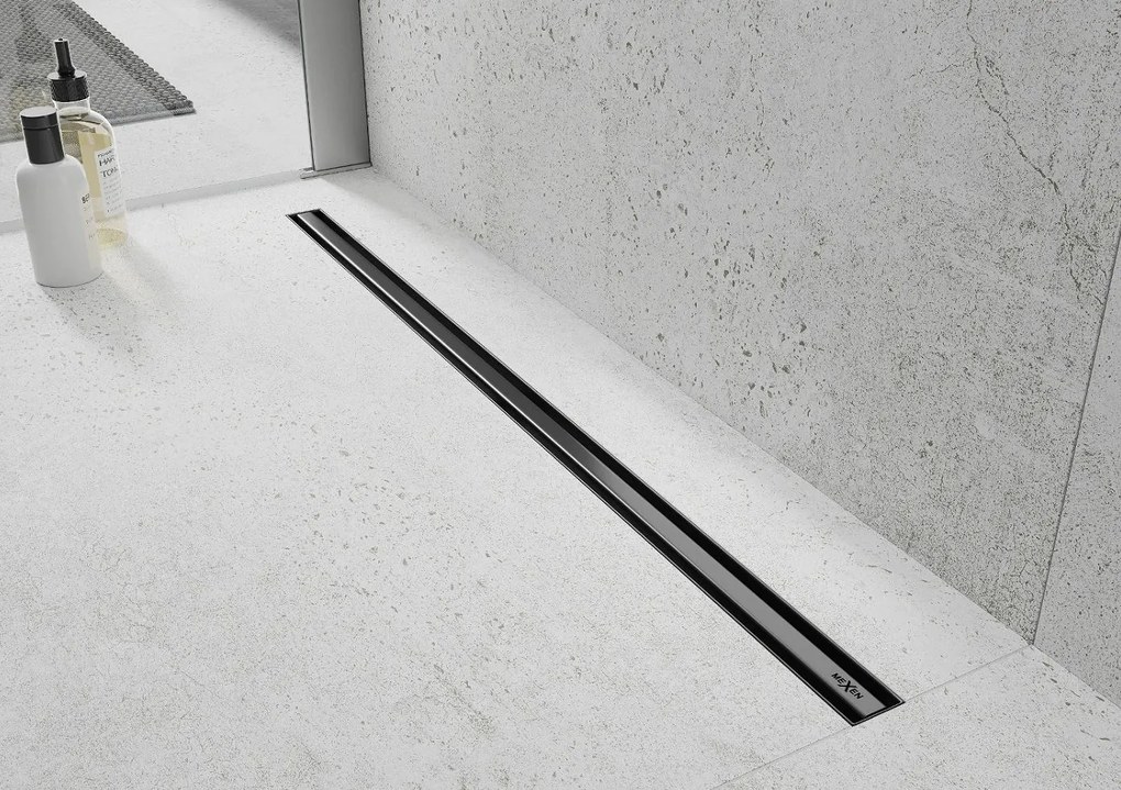 Sprchový žľab maxmax Mexen FLAT 360 SLIM - čierny, 1741070