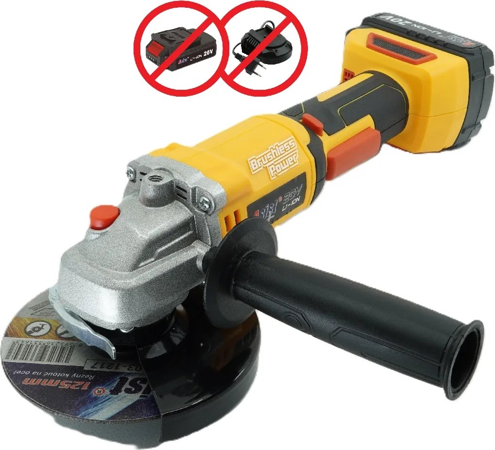 ASIST AKU GANG AE3U20AB Akumulátorová uhlová brúska BRUSHLESS 20 V, 125 mm
