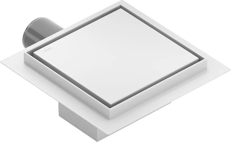 Mexen Flat-Q M13 štvorcová podlahová vpust 12 x 12 cm, biela - 1210012