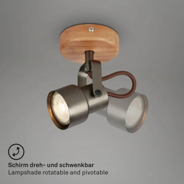 Brilo - LED bodové svietidlo TAHUN 1xGU10/5W/230V 3000K hnedá