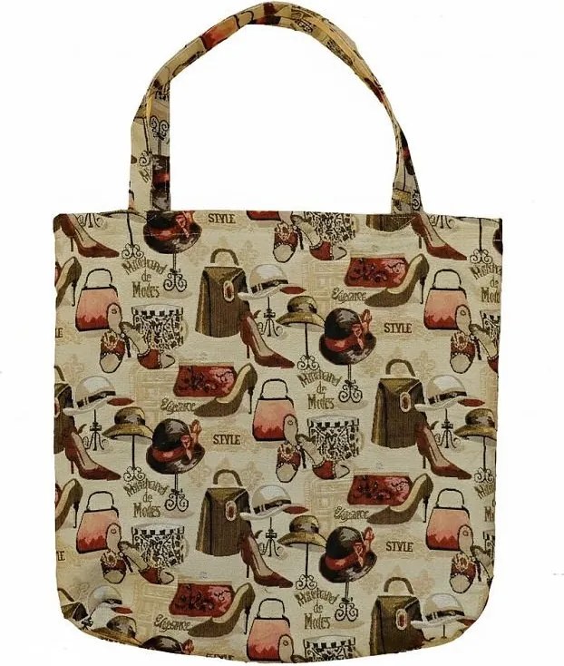 Taška Boutique de Paris – svetlá 45 × 45 cm