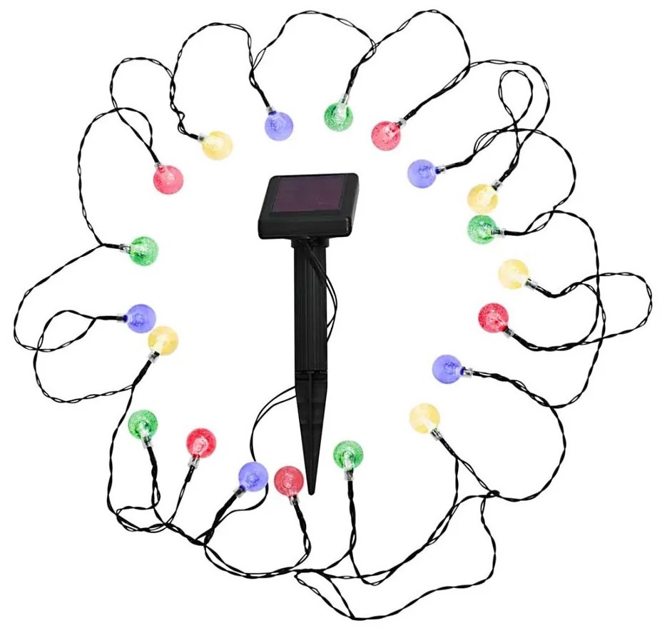 LED RGB Solárne svietidlo 20xLED/1,2V 300 mAh IP44