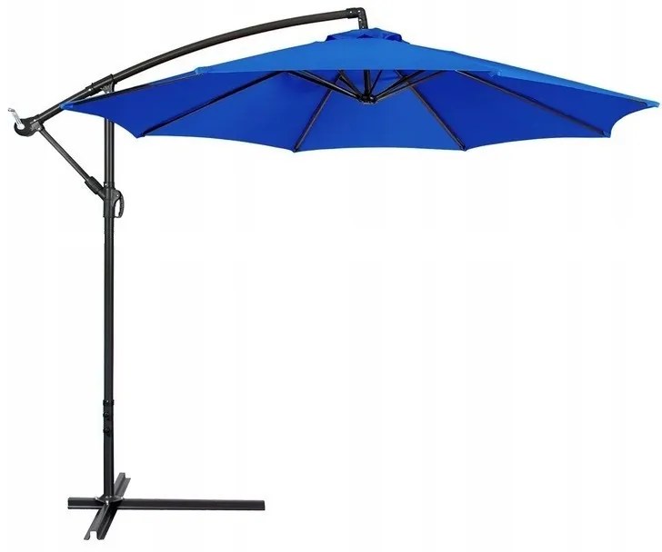 Záhradný skladací slnečník SOLIMARE 300 cm, modrý