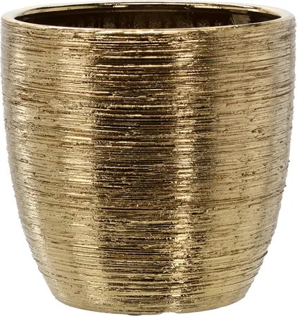 Garden Line KERAMICKÝ OBAL NA KVETINÁČ 30 x 30 x 29,5 CM ZLATÝ *2197