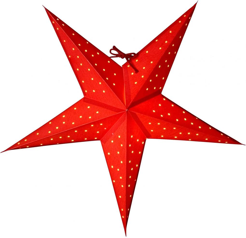 watt & VEKE Závesná svietiaca hviezda Stella Red 52 cm