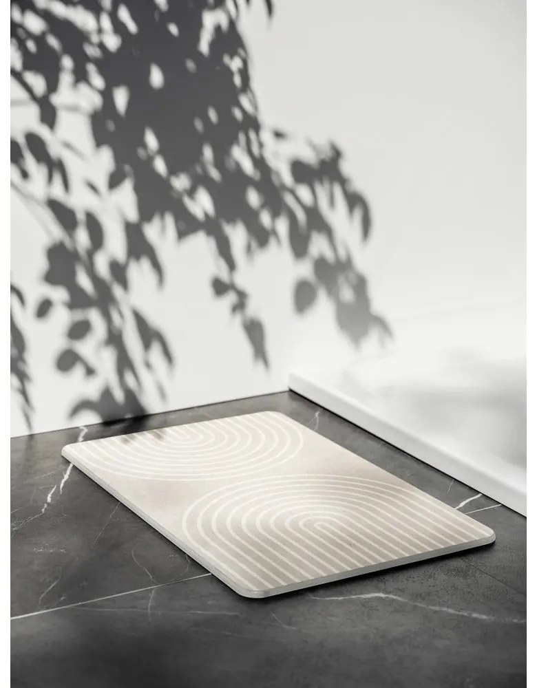 Béžová kúpeľňová predložka z kremeliny 39x60 cm Nazca – Wenko