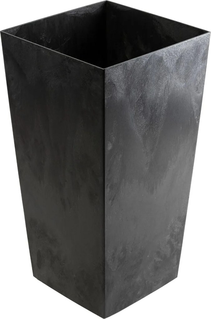 PLASTOVÝ KVETINÁČ PORTO 75X39,5X39,5 CM IMITÁCIA BETÓNU ČIERNA