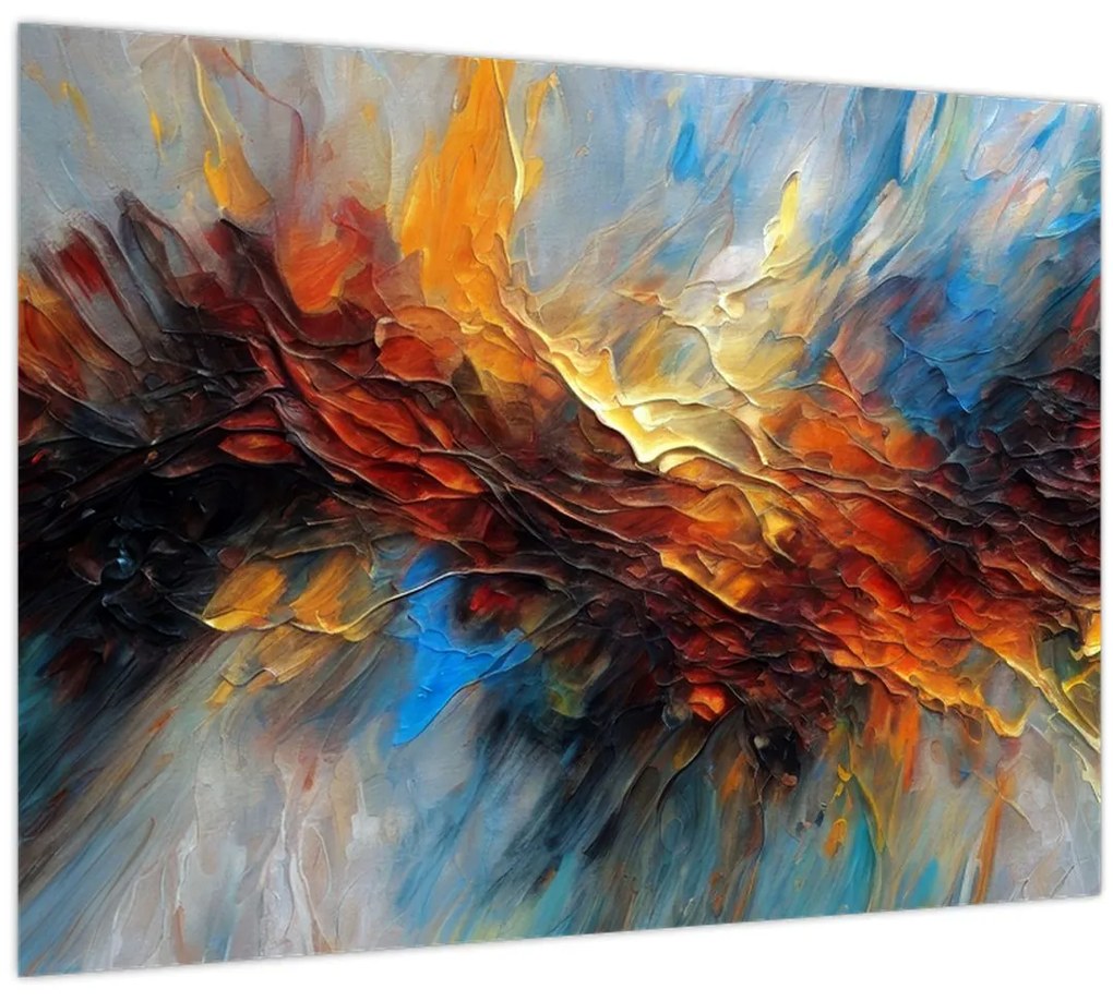 Sklenený obraz - Farebná textúra (70x50 cm)