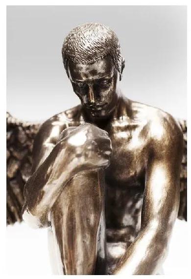Nude Sad Angel dekorácia bronzová